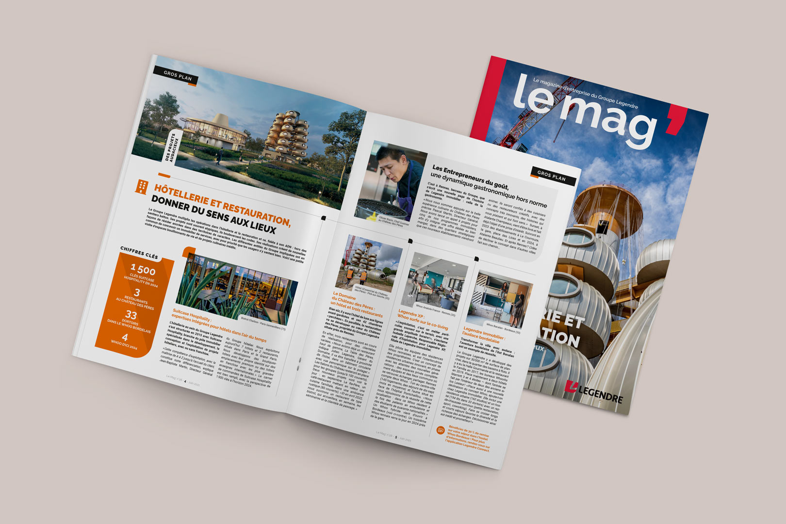 Magazine pour Legendre créé par K unique agence de communication à Quimper