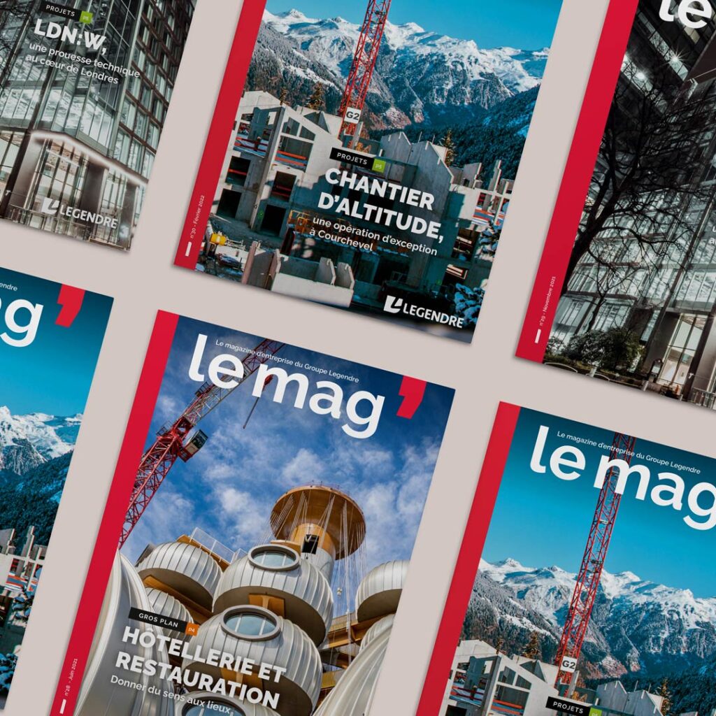 Magazine pour Legendre créé par K unique agence de communication à Quimper