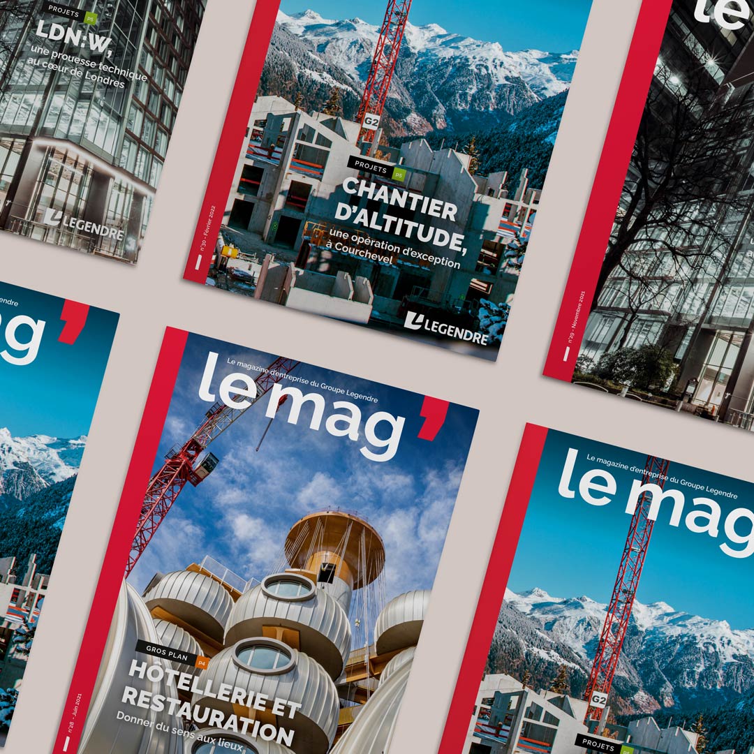 Magazine pour Legendre créé par K unique agence de communication à Quimper