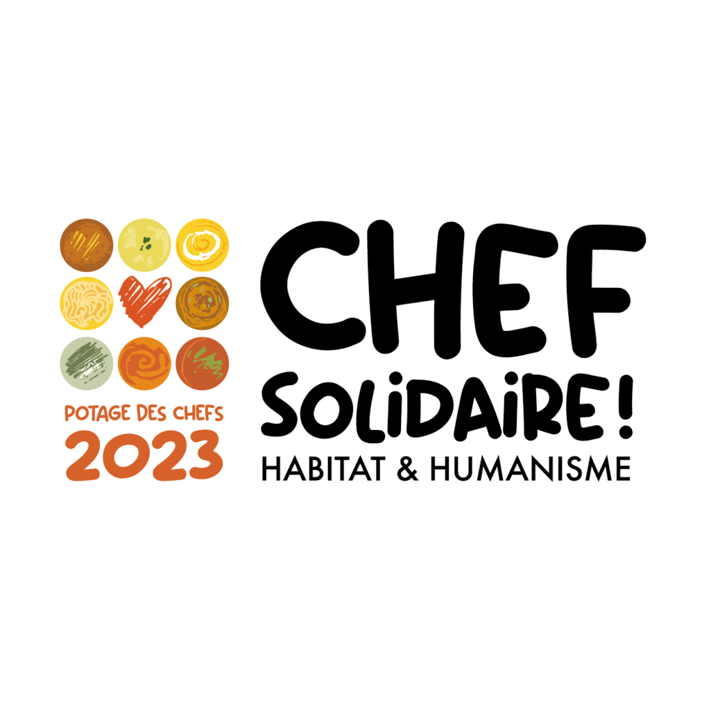 Logo Chef Solidaire Habitat & humanisme potage des chefs 2023 créé par K unique agence de communication à Quimper