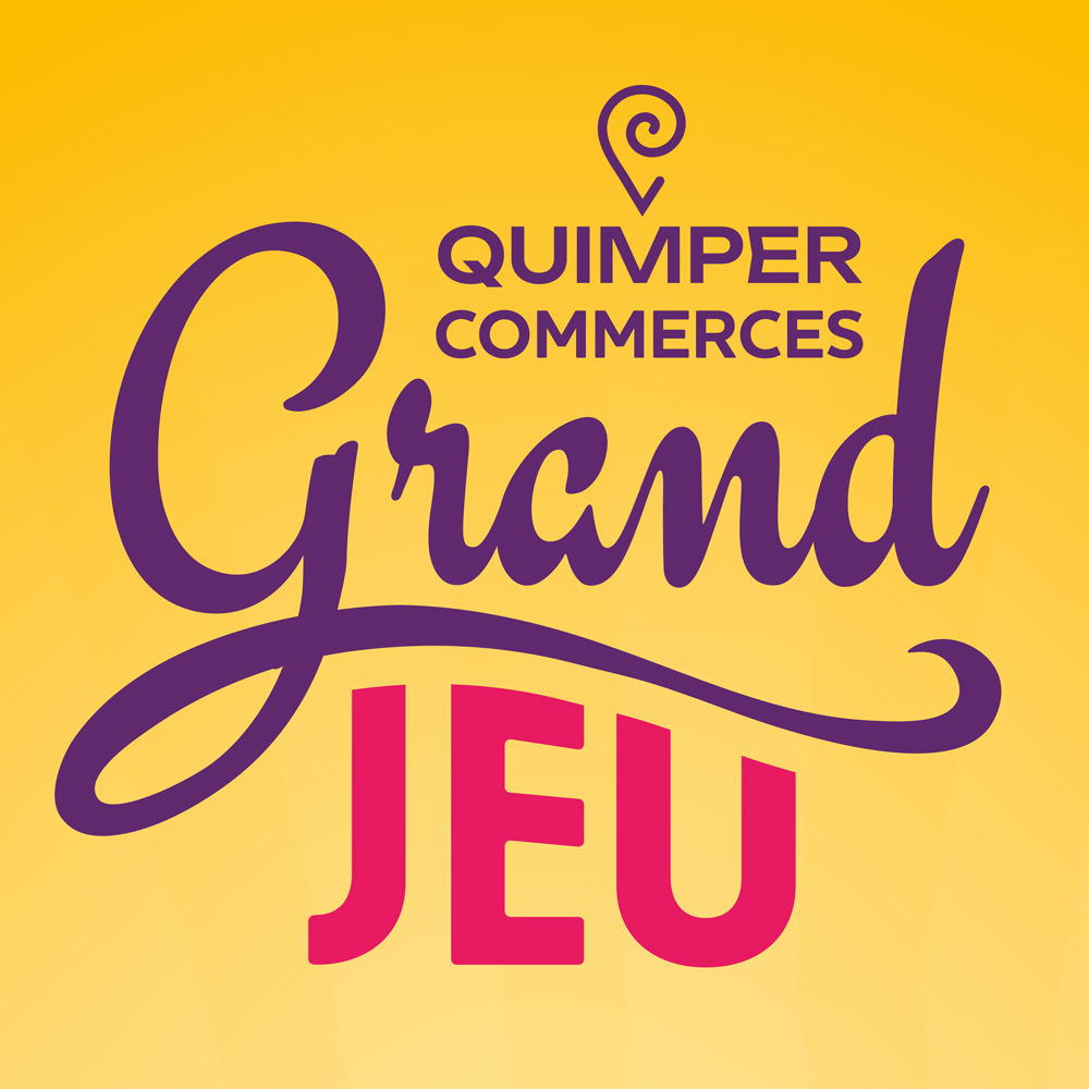 Campagne et jeu concours pour Quimper Commerces créé par K unique, agence de communication à Quimper