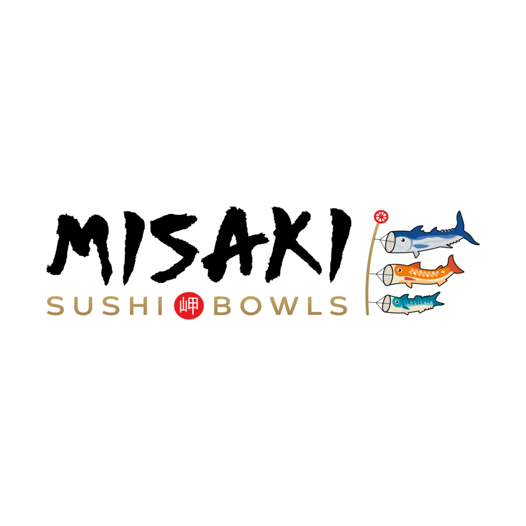 Logo Misaki Sushi bowls créé par K unique, agence de communication à Quimper